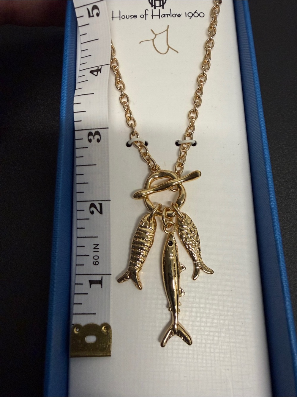 House of Harlow 1960 | Coastal Chic Fish Charm Toggle Necklace ✨ - Picture 7 of 8